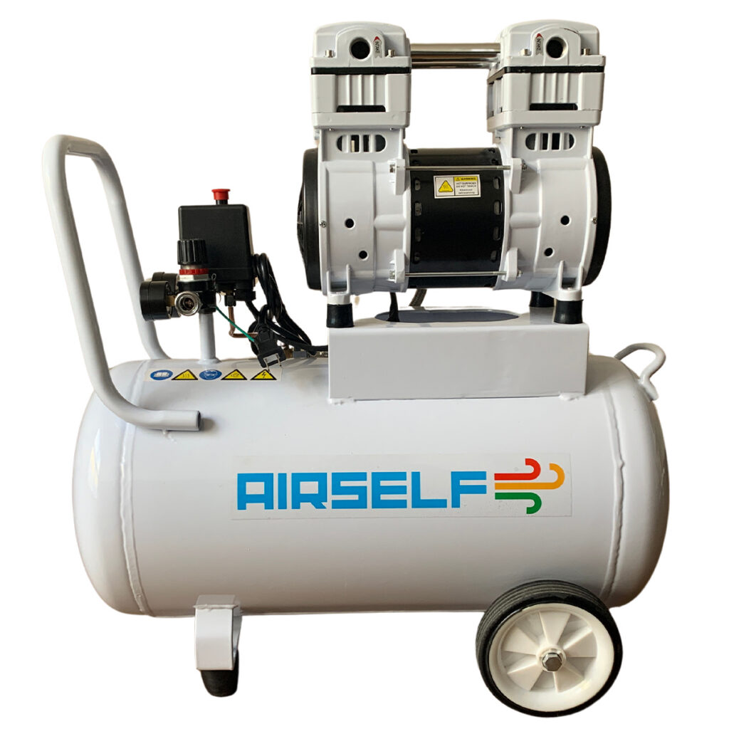 エアセルフ静音オイルレスコンプレッサー 50L 100V【長期1年保証